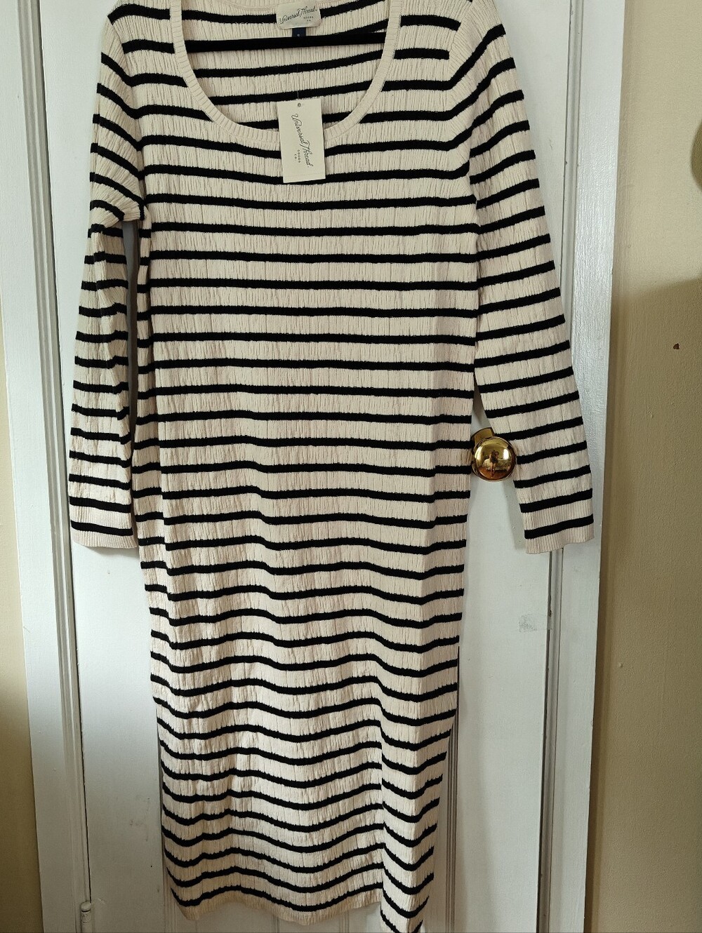 Universal Thread Women's Black and Cream Dress